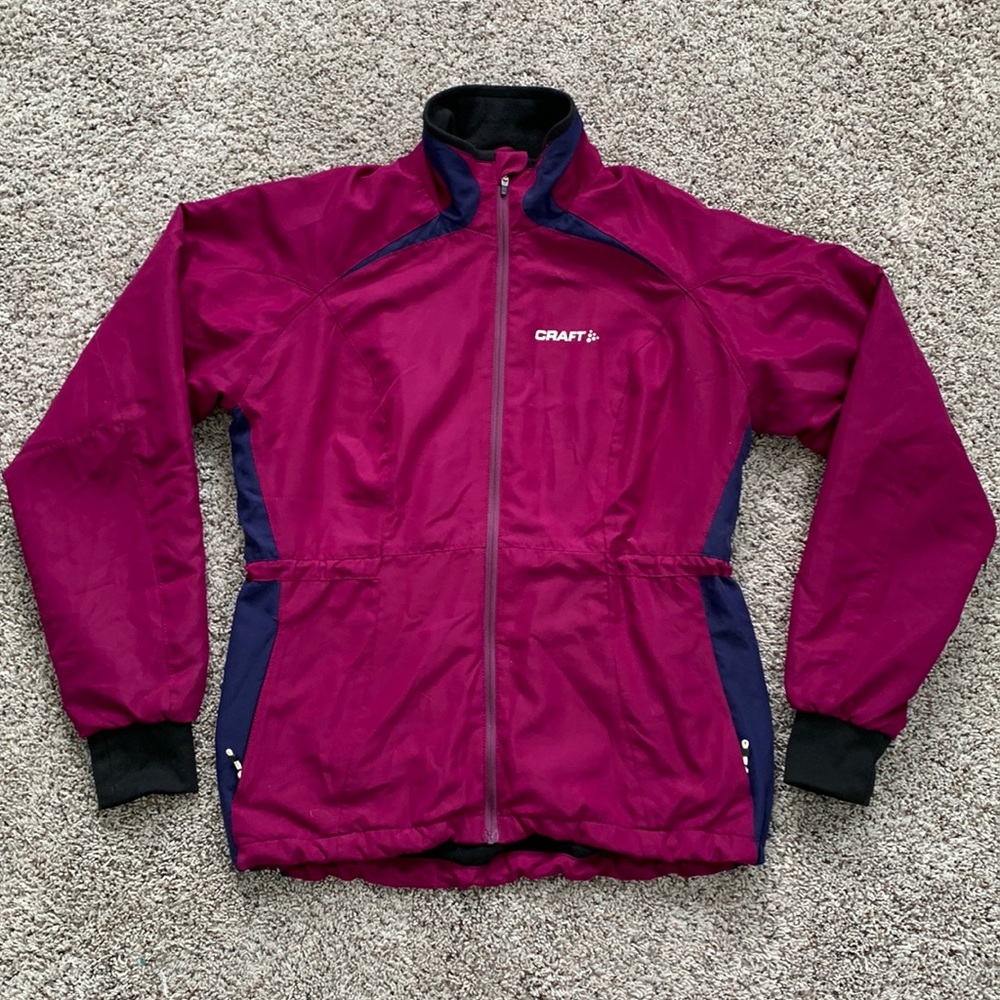 Craft Women's Ski Jacket in Magenta with Navy Accents